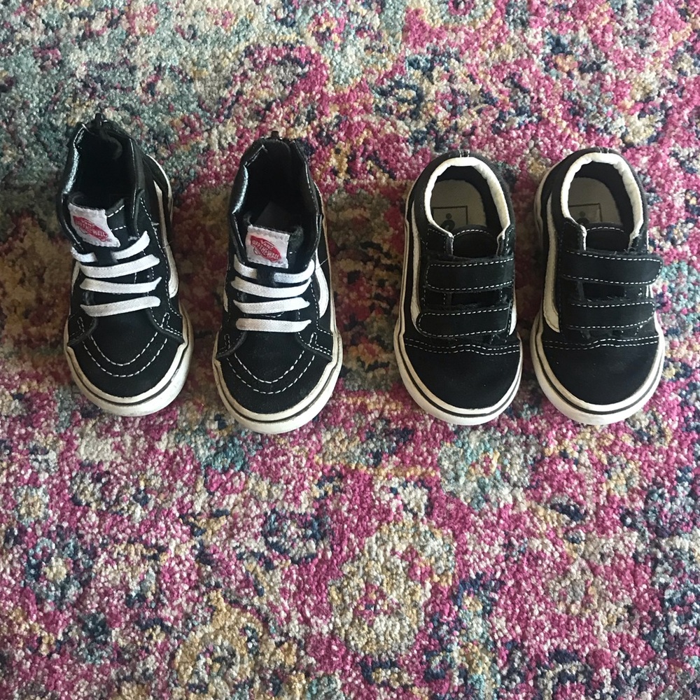 Toddler Vans Black Hi and Low Tops 5.5